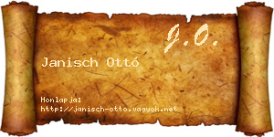 Janisch Ottó névjegykártya
